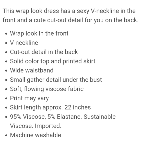 VENUS Lascana Wrap Look Dress Navy Blue and Multi colored Size XS - Picture 6 of 6